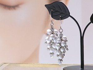 ブドウの様なピアス＆イヤリング（163130 ダヴグレー）