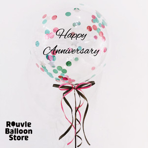 Clear Confetti ピンク ターコイズ 喜ばれるバルーンギフトを 中目黒の Rouvle Balloon Store のオンラインストア Jewel Box