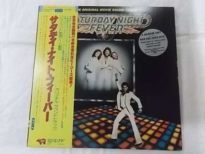 サタデイナイトフィーバー 中古レコード 国内盤 2枚組 見開きジャケット 帯 歌詞 ライナー付★併191205