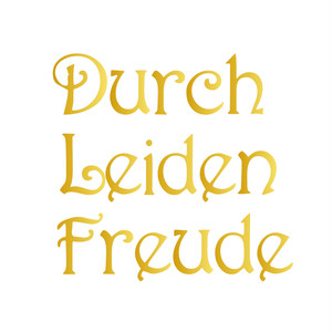 ウォールステッカー 名言 金 光沢 ベートーベン ドイツ語 Durch Leiden Freude Iby アイバイ ウォールステッカー 通販