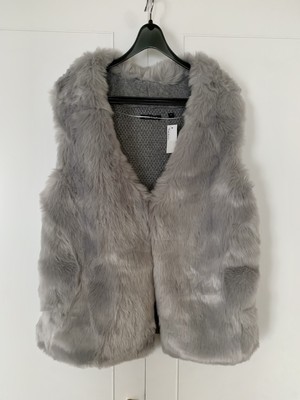 【Blue Seven】ライトグレーエコファーベスト (920-215) 【Blue Seven】ライトグレーエコファーベスト (920-215)