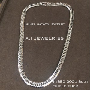 Pt850 プラチナ850 0g 8面トリプル メンズ 喜平 60cm ネックレス ジュエリー A I Jewelries エイアイジュエリーズ