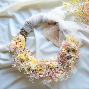 Wedding Wreathbouquet Pink3点set ウェディングブーケ ドライフラワー リース 結婚式 Florilege