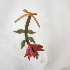 Lemmy's Atelier|Lemmy’s Leather Flower / RED TWIG〈ブローチ〉