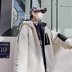 Jpcs ボアコート メンズ フリースジャケット ジャンパー ジャケット ボアジャケット アウター もこもこ フード付き 暖かい 冬服 パーカー 防寒 厚手 韓国風 おしゃれ Az Japan Classic Store