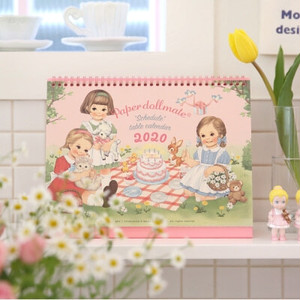 即納 ペーパードールメイト 卓上カレンダー Paper Doll Mate Schedule Calendar Maomayu