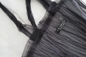 【ToteBag】ギャザーオーガンジー/black.