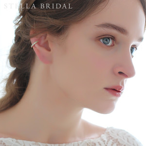 キュービックジルコニア イヤーカフ Double Pave Mini Stella Bridal オシャレ花嫁さま御用達ウェディングアクセサリーショップ ステラブライダル