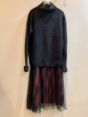 【Rene Derhy】スパンコール付きハイネックセーター (030-156) 【Rene Derhy】スパンコール付きハイネックセーター (030-156)