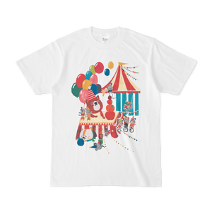 前面プリントイラストtシャツ サーカス Orange Garden