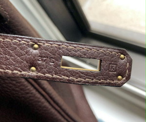 【エルメス】HERMES オータクロア28CM Fjordレザー EBENE BROWN(カーキ)GOLD金具