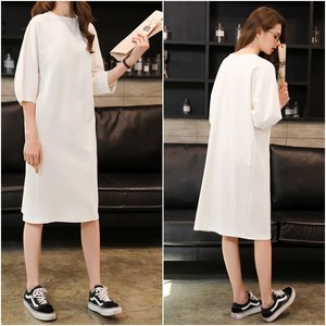 春新作 春服 レディース 春新作ワンピース ワンピース 膝丈 Aライン ワンピース 無地ワンピース 七分袖 パフスリーブ ワンピース シンプルワンピース 膝下 大人カジュアル 韓国 ワンピース お出かけ 人気商品 代 30代 40代 P6477 Kirari きらり