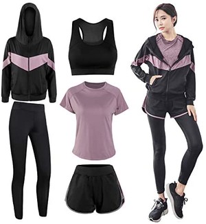 サイズl Jpcs シーヤ ｓｅｅｙａ スポーツウェア レディース ヨガウェア トレーニングウェア ランニングウェア 上下 5点セット ジム フィットネス 1908 Az Japan Classic Store