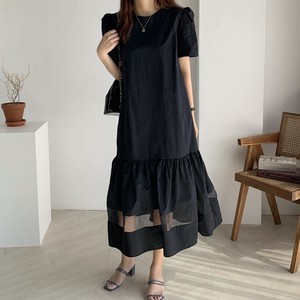 即納 ちらっとシースルーラインのナチュラルワンピース 550 Lurila