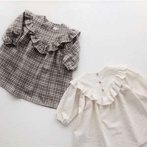 Vヨークフリルワンピース 100size ベビーと子供服の型紙 Sani Pattern Shop