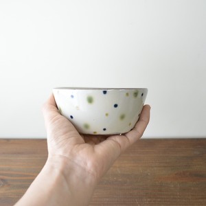 三色水玉の小鉢 大