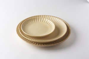 太しのぎ8寸皿(クリーム)