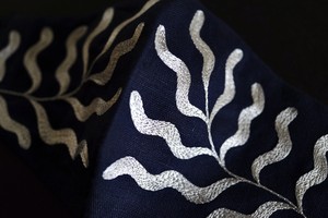 【刺繍マスク】 "Sea plant-white"
