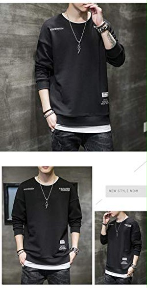 Jpcs Dikao トレーナー メンズ 秋服 長袖 スエット ロングtシャツ おおきいサイズ メンズ Az Japan Classic Store