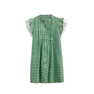 4colors Gingham Check One Piece W0067 Le Doudou ル ドゥドゥ