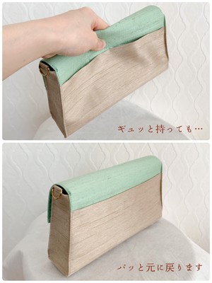 ちょっとしたお粧しバッグ 淡萌黄 吉春吉