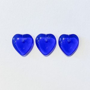 チェコガラスハートチャーム Dua アクセサリーパーツショップ