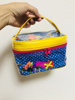 オモチャいっぱいボックスポーチ(ブルー)