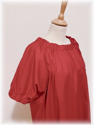 プレミアムコットン  シャーリングドレス ラグランスリーブ　