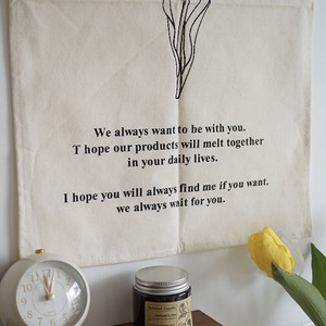 韓国っぽ インテリアに タペストリー 壁掛け イラスト チューリップ 布製 小物 可愛い 雑貨 おしゃカワ Lamitte Deco トレンド 韓国ファッション ショップ