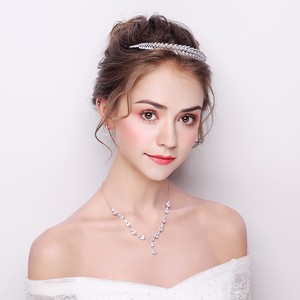 H 21 キュービックジルコニア ウェディングリーフティアラ ウェディング ブライダルアクセサリーショップ Just Married ジャストマリッド