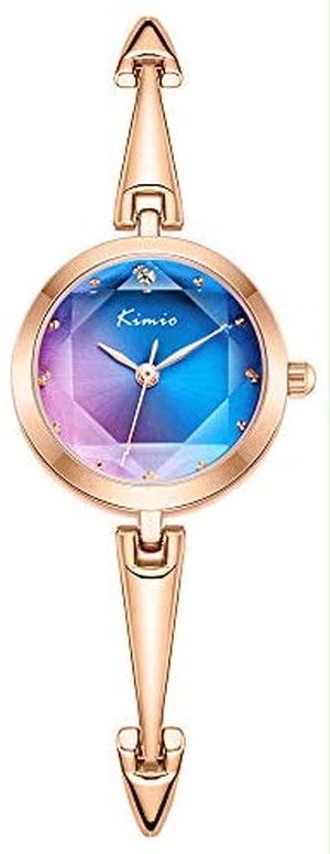 Jpcs Kimio K6406 腕時計レディース かわいいブレスレットウォッチ クオーツウォッチ アナログ表示 ダイヤモンド付き 通勤 ブルー Az Japan Classic Store