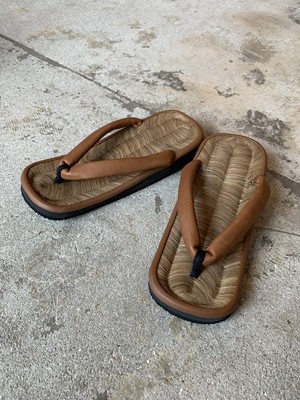 Re-PLANT ELK Leather 竹粋 -Chikusui- Zori Re-PLANT ELK Leather 竹粋 -Chikusui- Zori