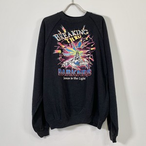 90年代 BREAKING THRU THE DARKNESSプリント スウェット(裏毛)【古着】