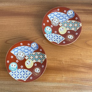 九谷焼 青郊窯 豆皿/だるま 九谷焼 青郊窯 豆皿/だるま