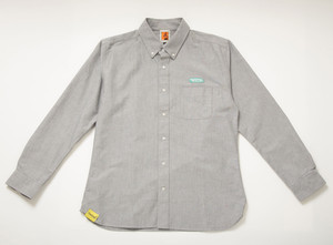 WAVE OXFORD SHIRT  <GRAY>
