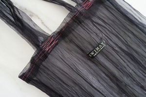 【ToteBag】ギャザーオーガンジー/black.