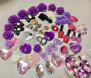 【限定品】★紫バラとメタル王冠黒系セットD