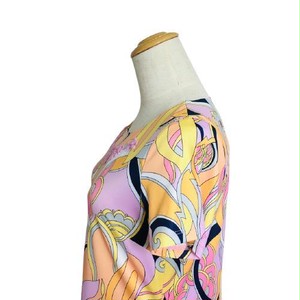 スーパービューティ Super Beauty プッチ柄ワンピース 幾何学模様 M L 40 42 大人かわいい服 Gold Smith