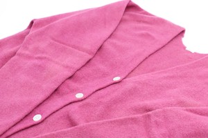 ウールの草木染めカーディガン 満月のビーツ染め マゼンタピンク 月樹舎 Tsukikisha 草木染め