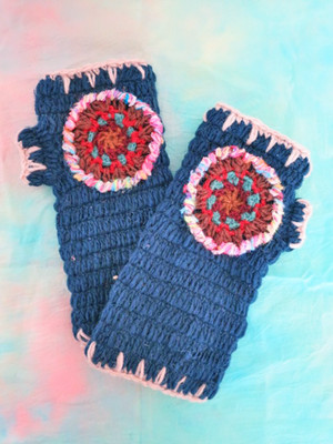 お花のアームウォーマー(コン)