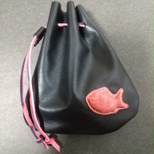 ちび鯛くんの巾着袋(ピンクのちび鯛くん) ちび鯛くんの巾着袋(ピンクのちび鯛くん)