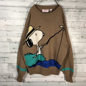 スヌーピー ビンテージウッドストックニットセーター M0572 Dust Magnet Club ヴィンテージ古着 トレンド古着 アメカジ 90s コレクティブル