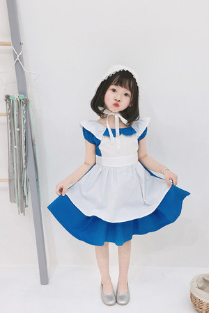 なりきりキッズ コスチューム 不思議の国のアリス風 ドレス 七五三 パーティー 衣装 子供 コスプレ 女の子 キッズ 子供ドレス 水色アリス エプロン ワンピ 結婚式 プリンセスコスチューム コスプレ 送料無料 韓国レディース キッズファッション Londonbridge
