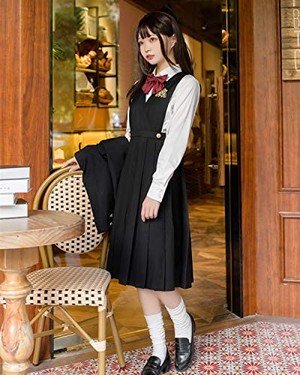 Jpcs 制服 森ガール ワンピース ロリータ コスプレ 女子高生 女装 ロリータ服 大きいサイズ ワンピース Jk 制服 セット 学生服 ブラウス プリーツスカート Cosplay Lolita 学園風 アニメ コスチューム 学園祭 文化祭 仮装 通勤 ゆめかわいい ブラック M Az Japan