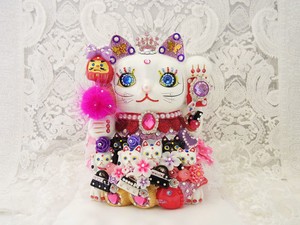 金運親子ジュエリー招き猫エリザベスとクロザベス (LL) 贈り物 開店祝い 開業