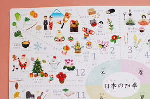 お風呂ポスター 四季表 歳時記 防水 ａ3サイズ ポスター 小学 受験 インテリア 角丸 Sonorite