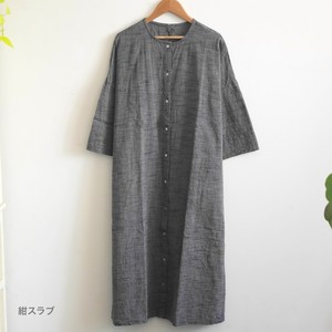 会津木綿 丸首ワンピース 袖丈10cm Yamma ヤンマ産業 うつわと暮らしの道具 日々花 Hibika Online