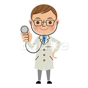 イラスト素材 聴診器を使う医者 ドクター ベクター Jpg 8sukeの人物イラスト屋 かわいいベクター素材のダウンロード販売