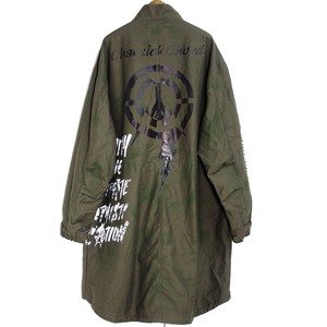 Propa9anda プロパガンダ Mansonic D A Vinci Coat モッズコート ミリタリーコート ジャケット アウター 黒 ブラック カーキ バックプリント パッチ スカル メンズ レディース 大きいサイズ ロック パンク Rock Punk バンド ギフトラッピング無料 ステージ衣装 Rogia