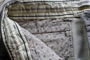 Men S デニットトラウザーズ グレー ニットデニム 日本製 素材感 日本製デニムブランド Contrivance コントライバンス